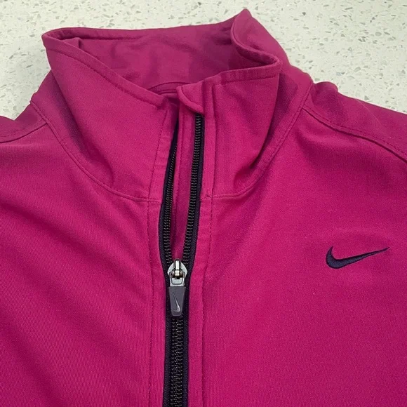 Nike Women's Magenta Full-Zip Dri-fit Jacket size large - Picture 2 of 6